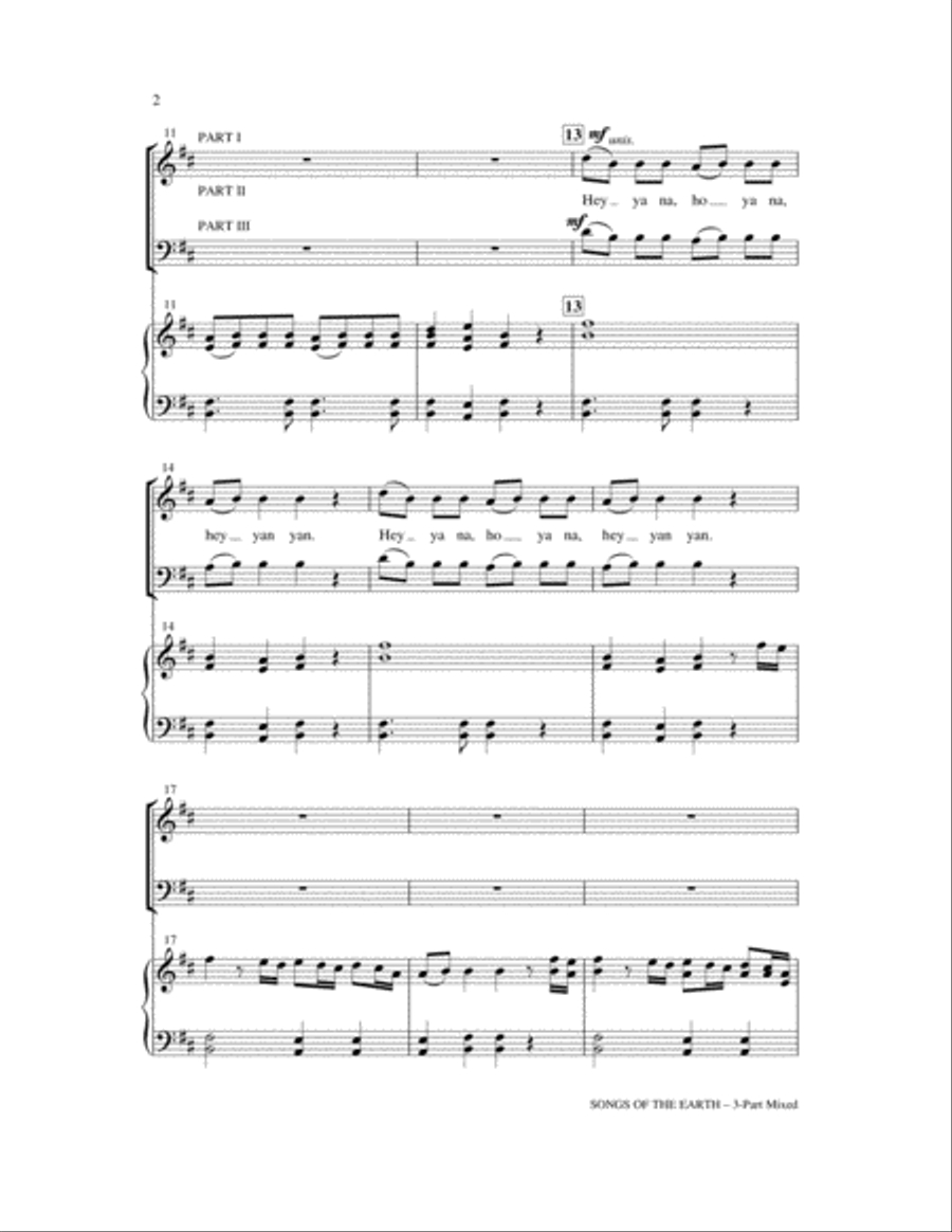 The Earth Is Our Mother 3-Part scores gallery preview page 2