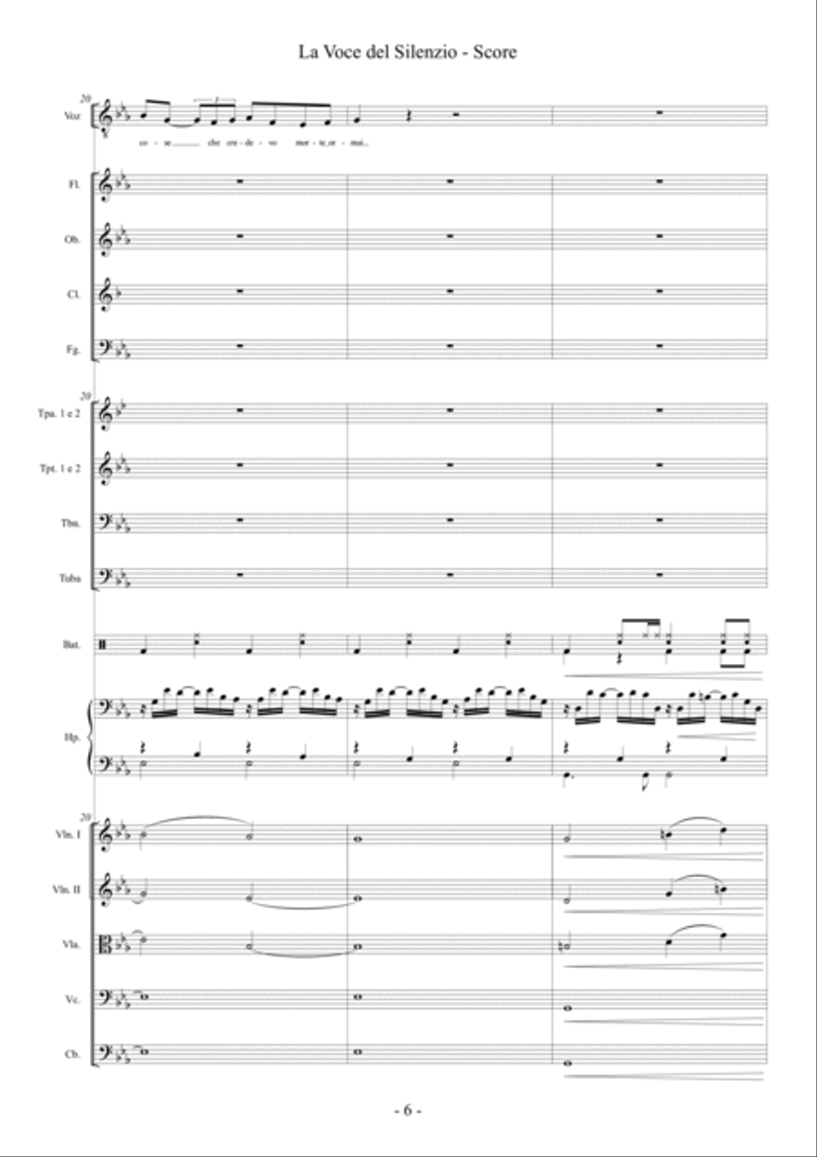 La Voce Del Silenzio Full Orchestra scores gallery preview page 6