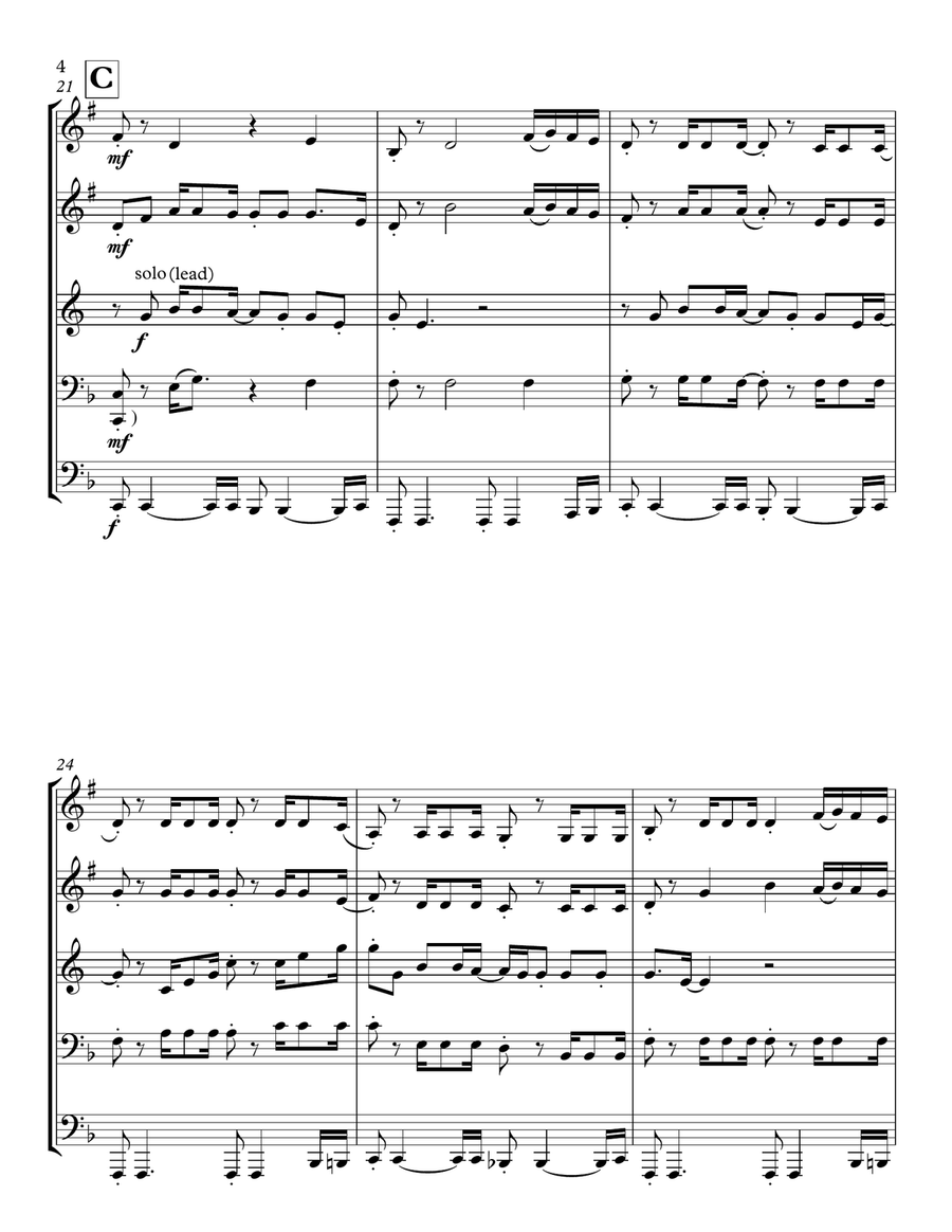 Sweet Home Alabama Sweet Home Alabama Brass Ensemble scores gallery preview page 4