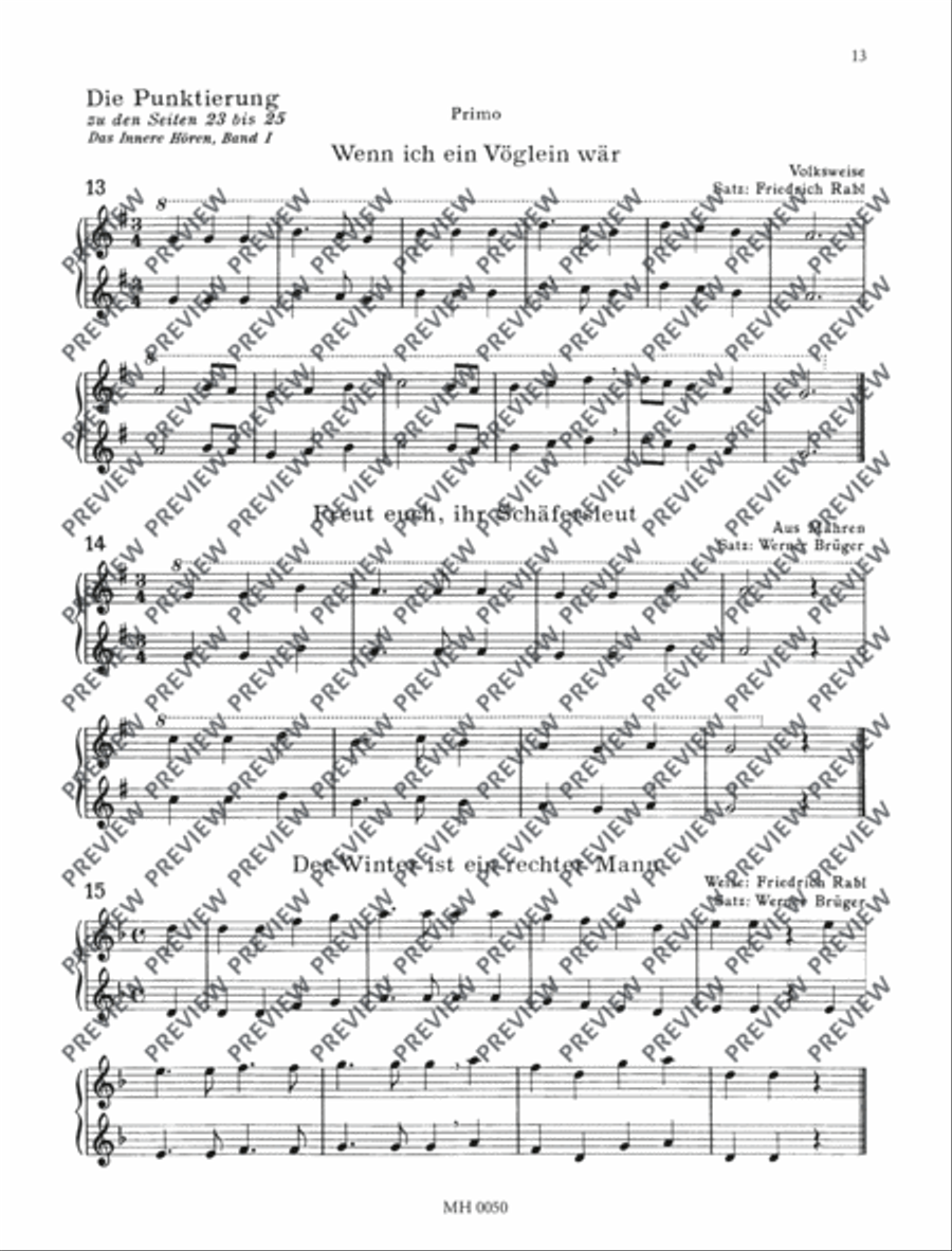 Das innere Hören Piano Solo scores gallery preview page 14