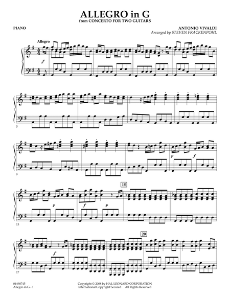 Allegro in G - Piano