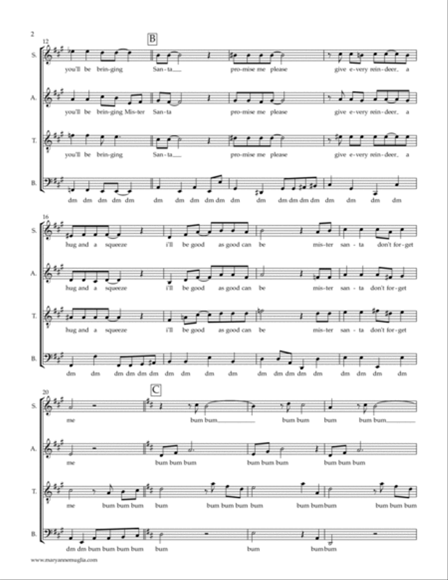 Mr Santa Mr Santa 4-Part scores gallery preview page 2