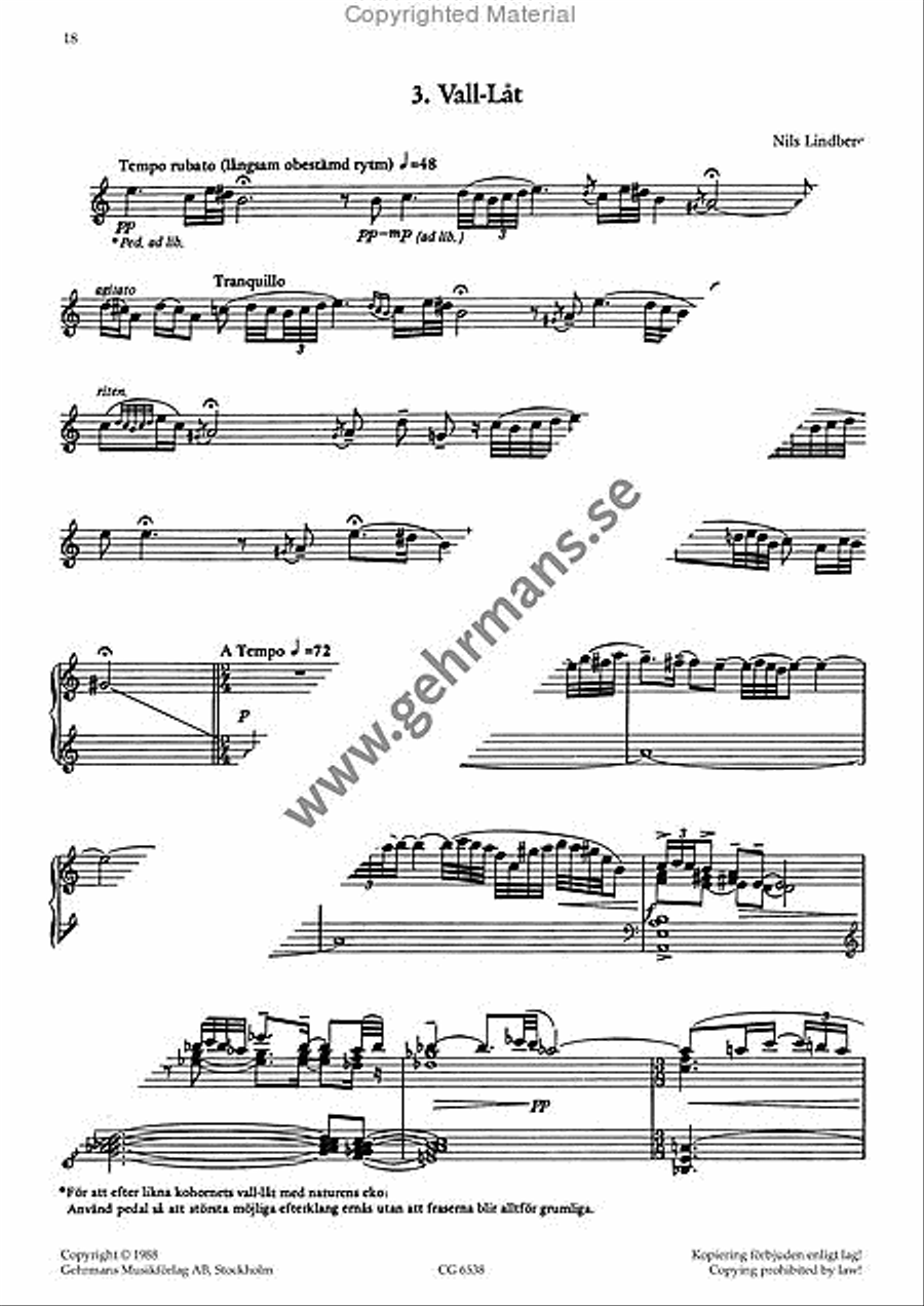 Fyra dalaskisser Piano Solo scores gallery preview page 4