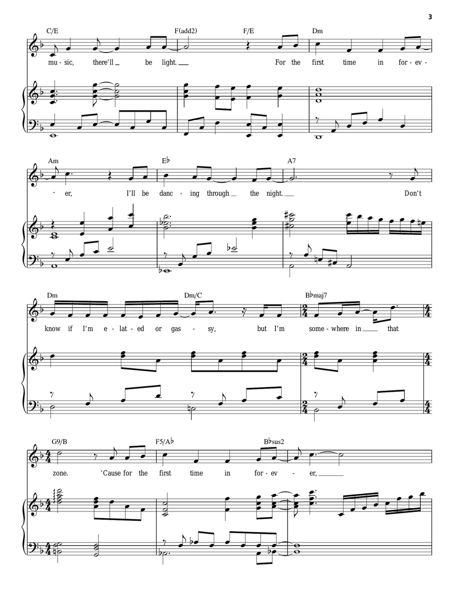 For The First Time In Forever (from Frozen) Piano, Vocal scores gallery preview page 3