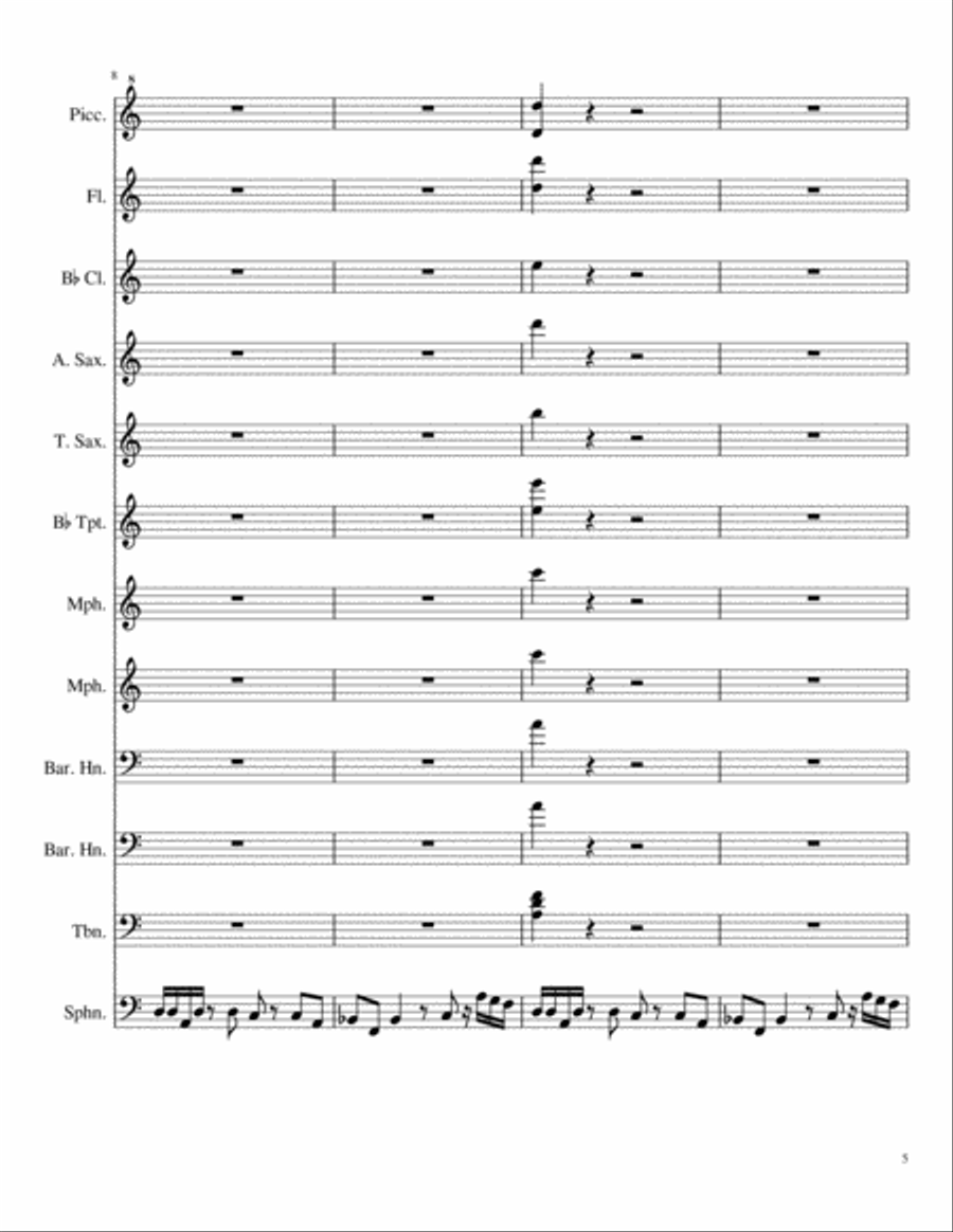 Neighbors Know My Name-Trey Songz Marching Band scores gallery preview page 5