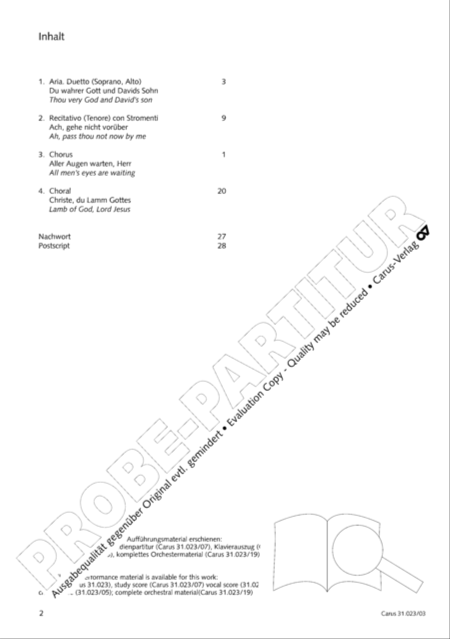 Thou very God and David's Son (3rd version) (Du wahrer Gott und Davids Sohn) 4-Part scores gallery preview page 3