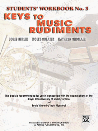 Book cover for Keys to Music Rudiments