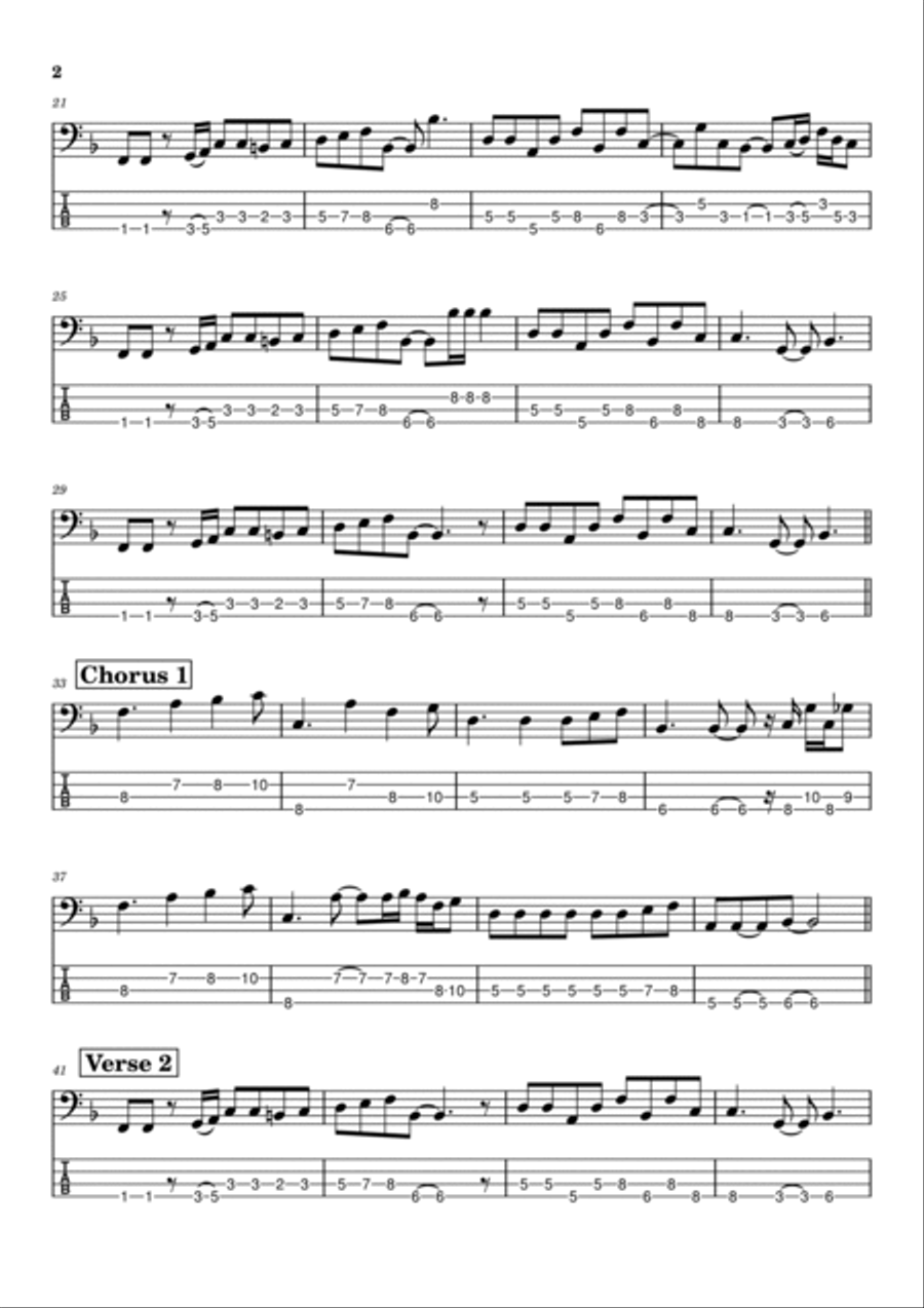 Soul To Squeeze Guitar Tablature scores gallery preview page 2