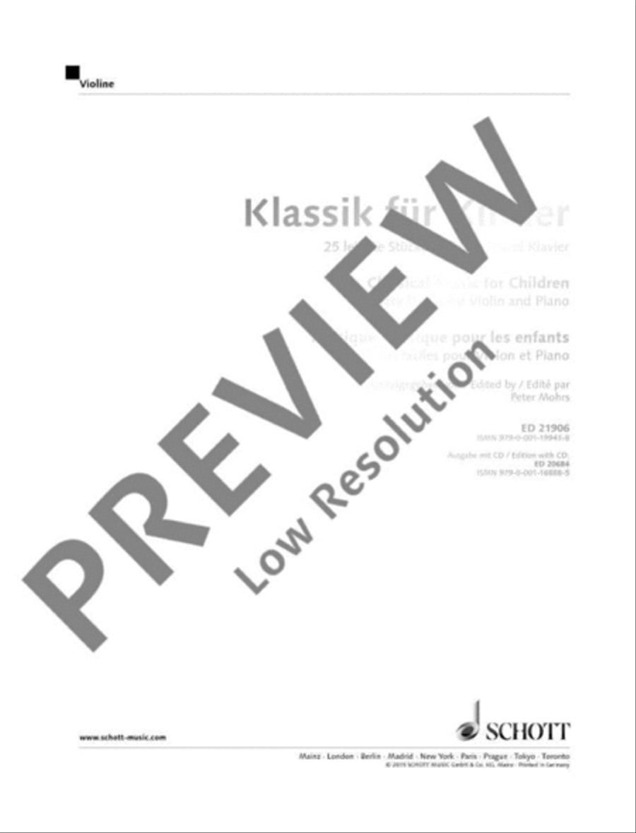 Classical Music for Children Violin Solo scores gallery preview page 2