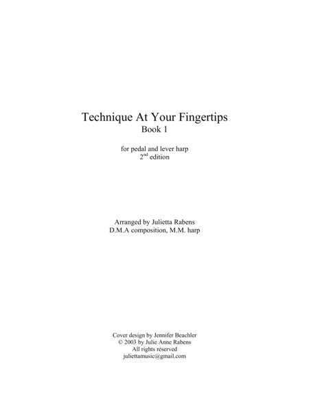 Technique at Your Fingertips for Harp Book 1