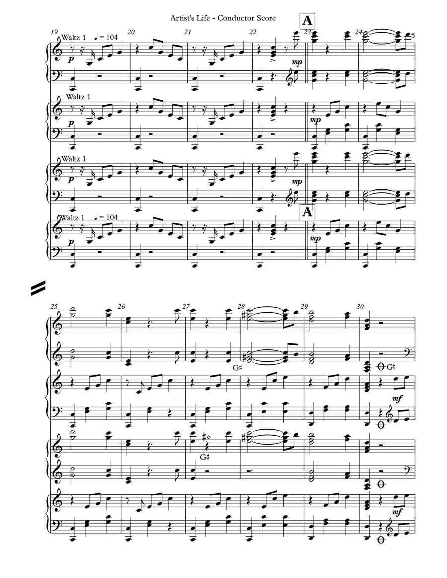 Artist’s Life, Op. 316 - Conductor Score Small Ensemble scores gallery preview page 5