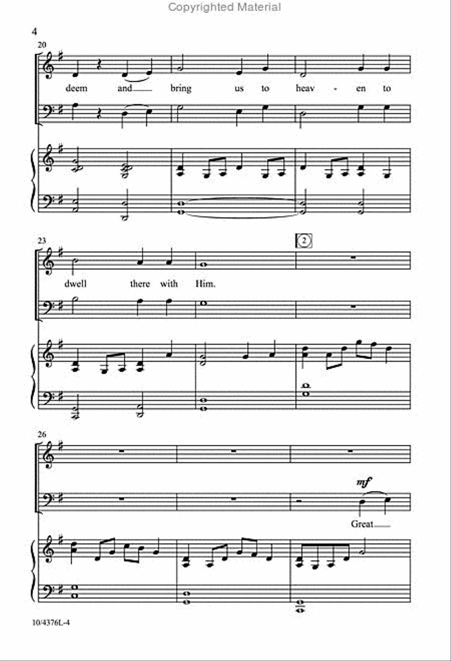 Come, Children of Zion Come, Children of Zion 4-Part scores gallery preview page 4