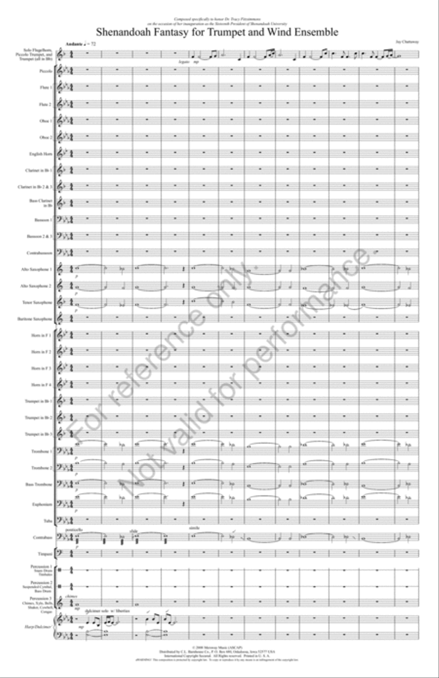 Shenandoah Fantasy Concert Band scores gallery preview page 3