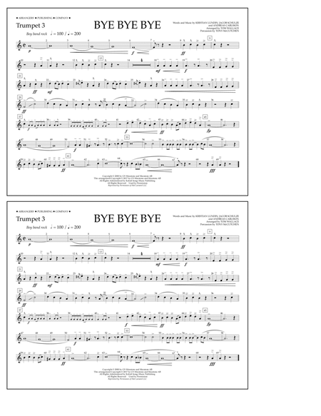 Bye Bye Bye (arr. Tom Wallace) - Trumpet 3