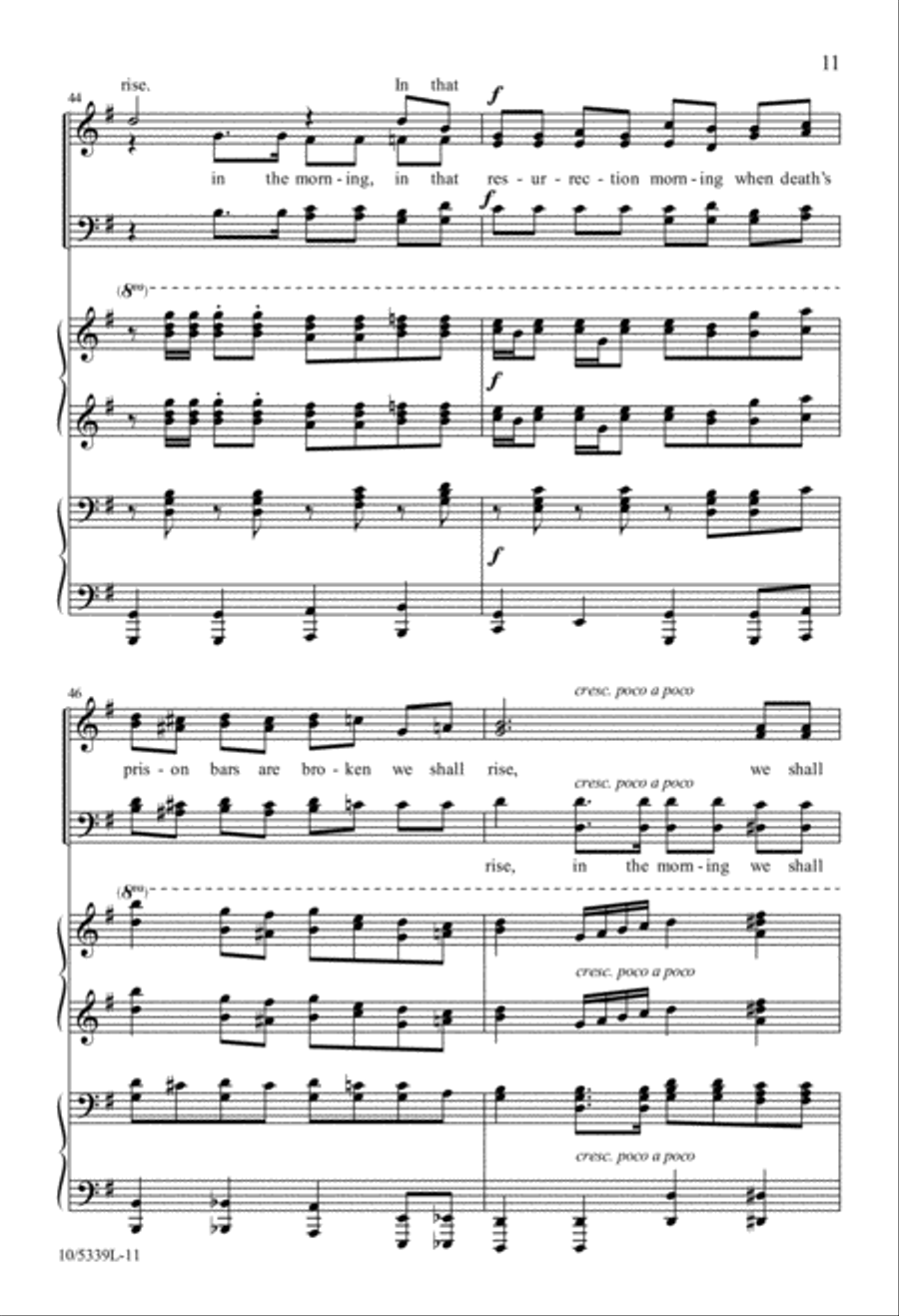 Hallelujah, We Shall Rise 4-Part scores gallery preview page 11