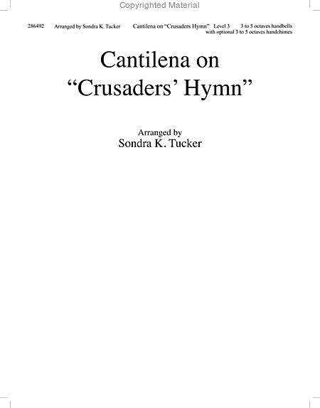 Cantilena on Crusaders' Hymn image number null