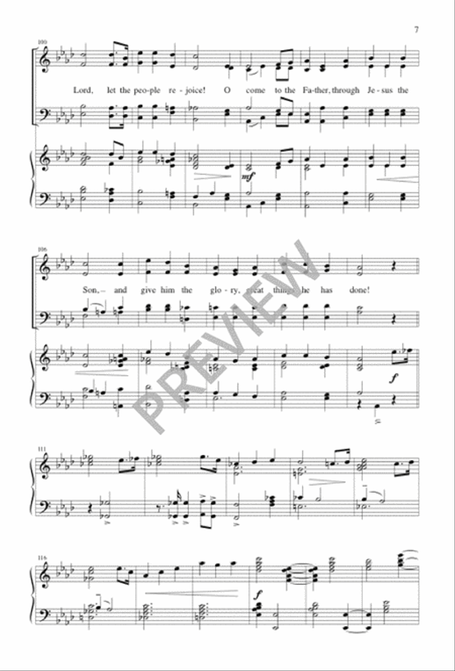 To God Be the Glory 4-Part scores gallery preview page 7