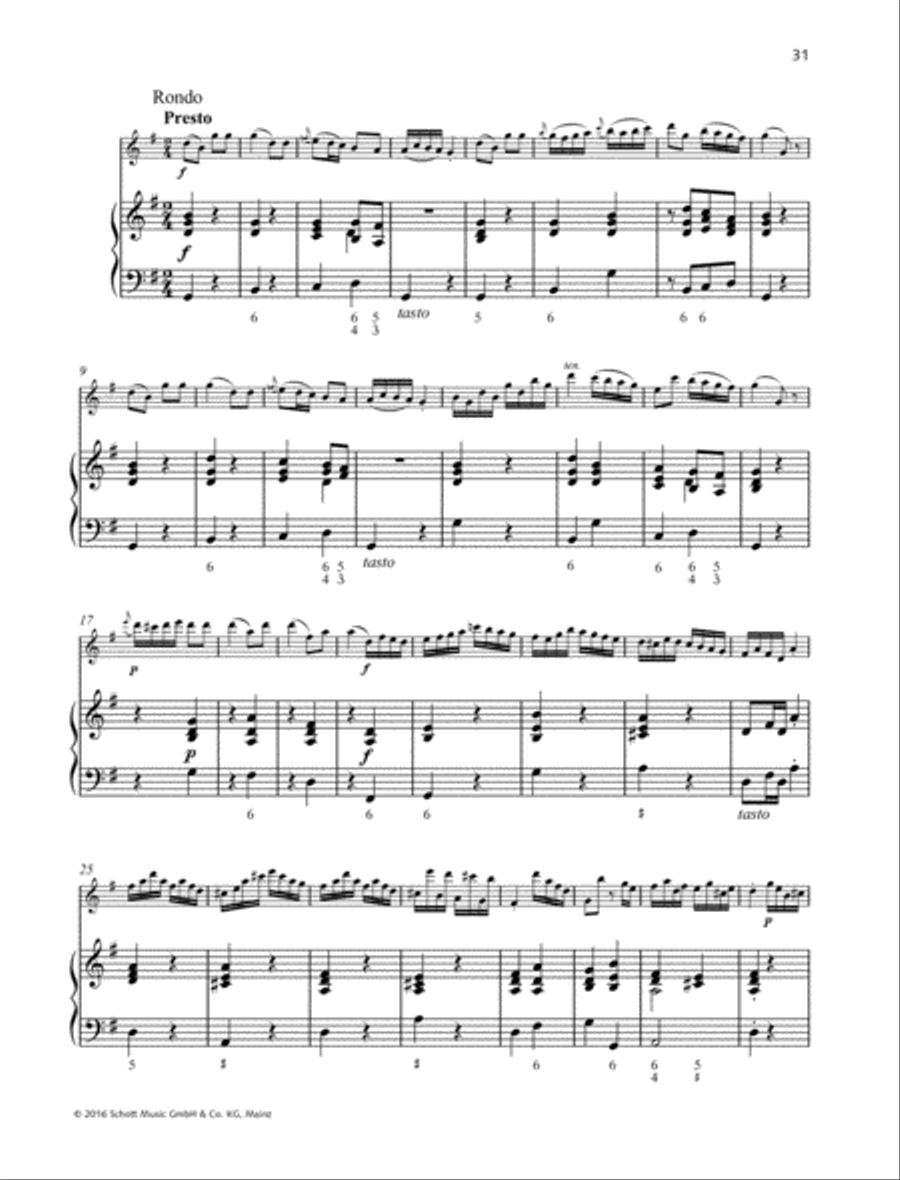 Hamburger Sonate G major Flute Solo scores gallery preview page 5