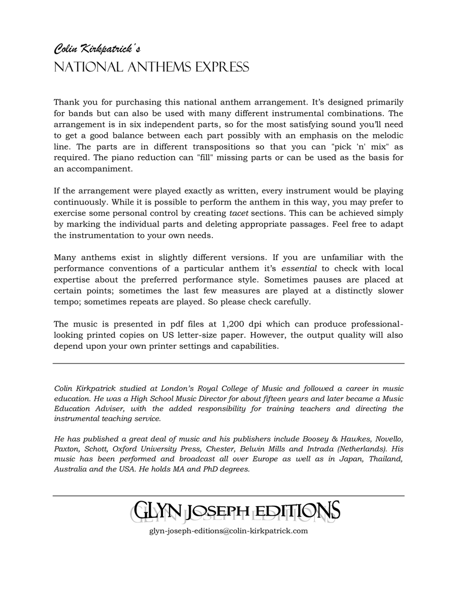 Austria National Anthem: Die Österreichische Bundeshymne Large Ensemble scores gallery preview page 2