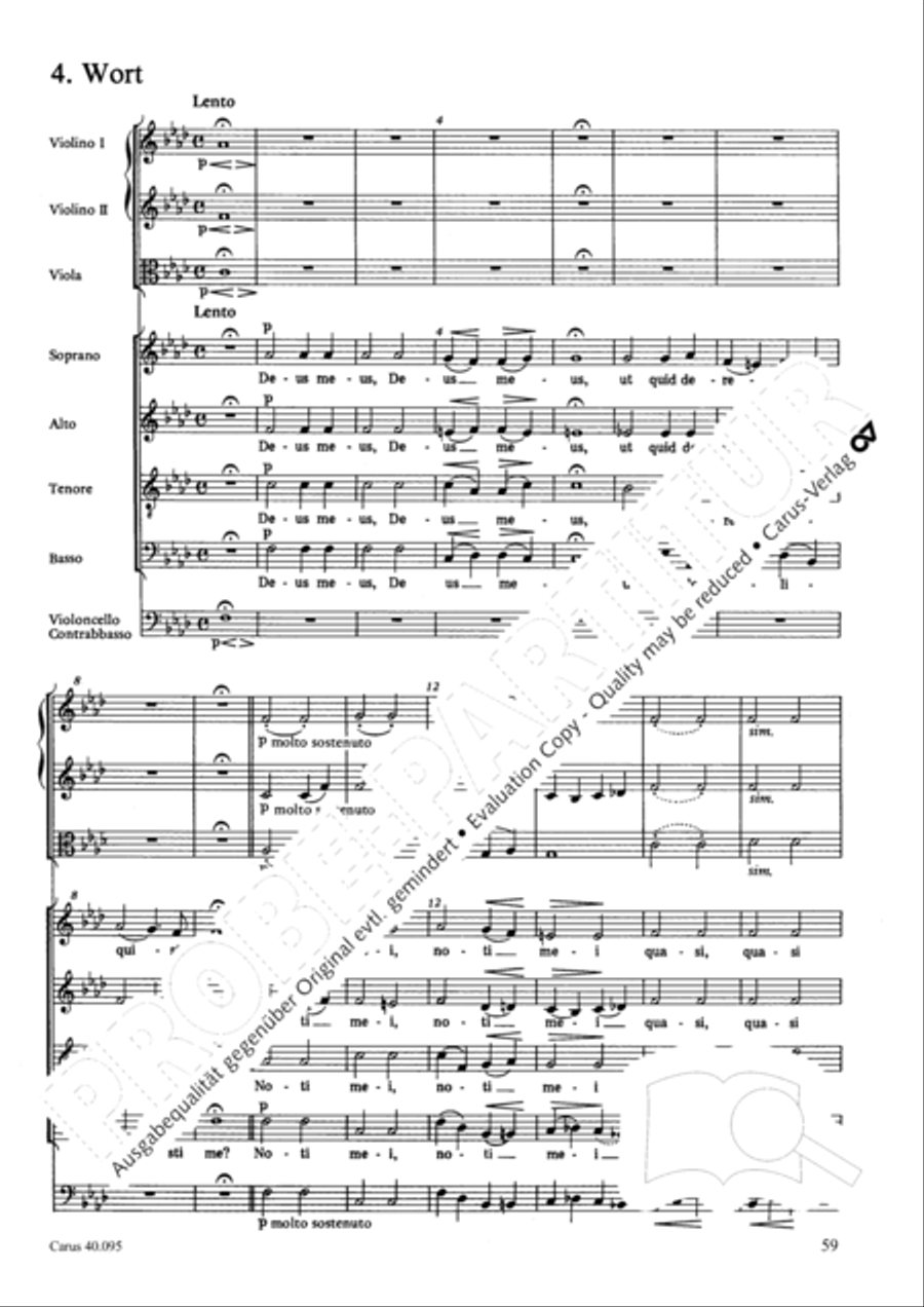 The Seven Words (Die Sieben Worte) 4-Part scores gallery preview page 74