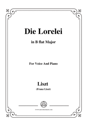 Book cover for Liszt-Die Lorelei in B flat Major,for Voice and Piano