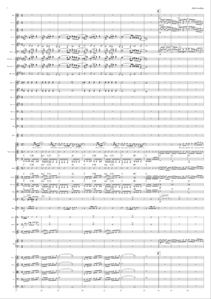 Hello, Goodbye Full Orchestra scores gallery preview page 4
