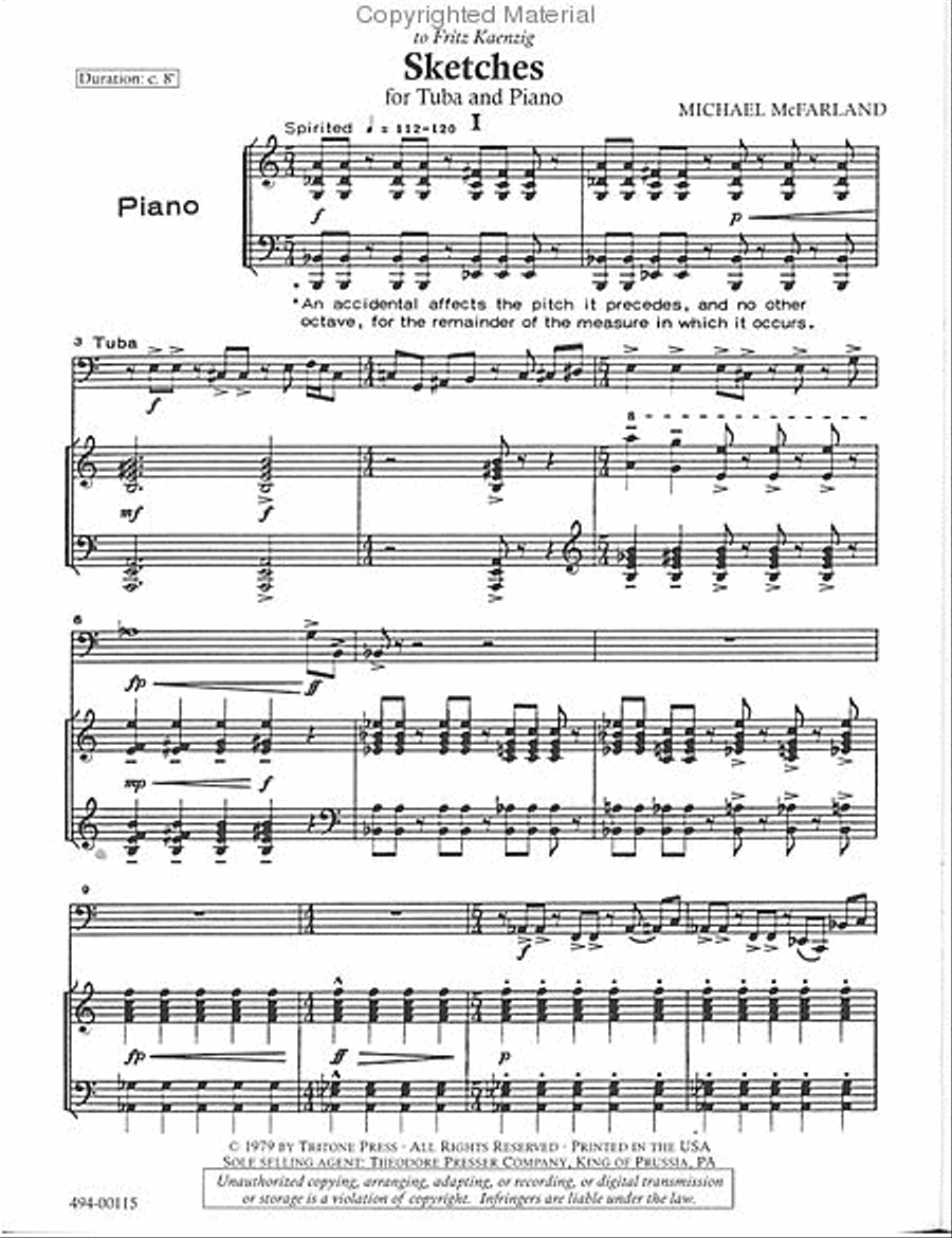Sketches Chamber Music scores gallery preview page 2