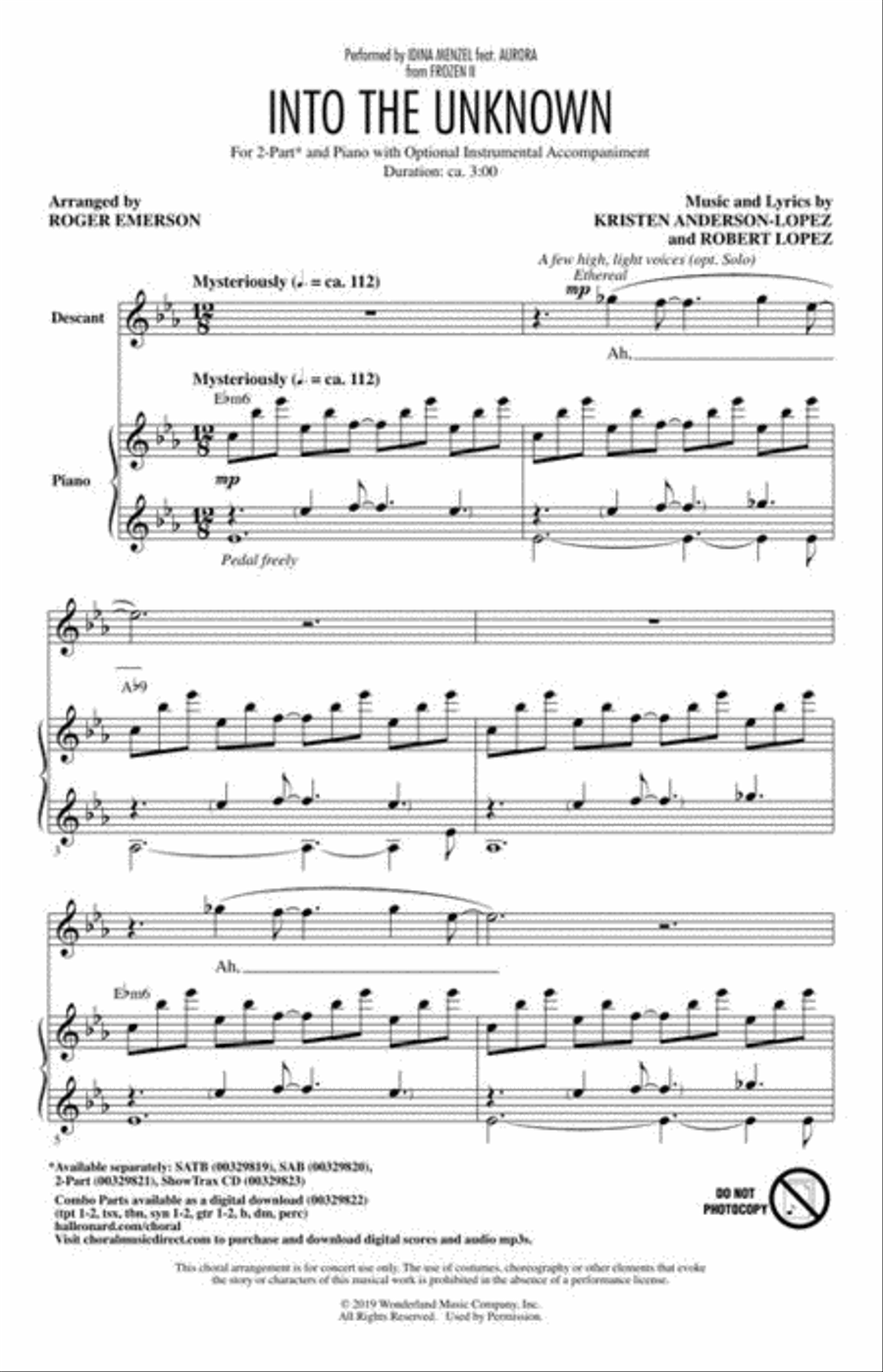 Into the Unknown 2-Part scores gallery preview page 3
