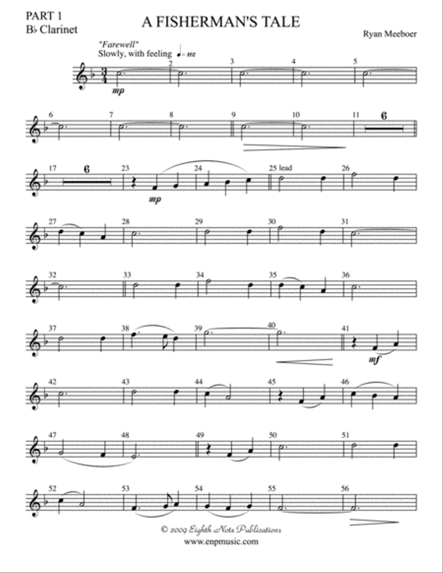 A Fisherman's Tale: Part 1 in C Woodwind Ensemble scores gallery preview page 1