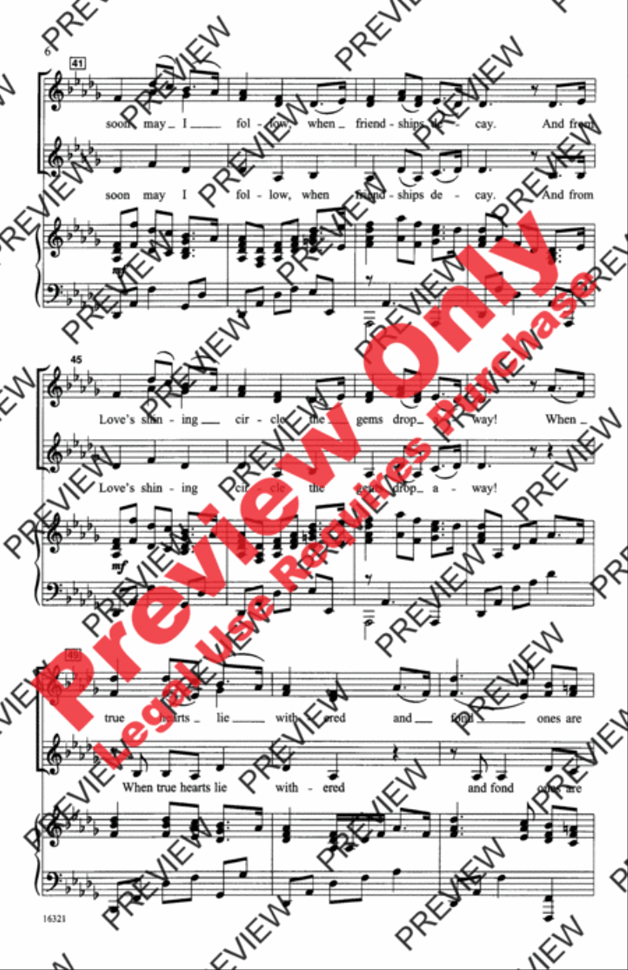The Last Rose of Summer Women's Choir scores gallery preview page 6