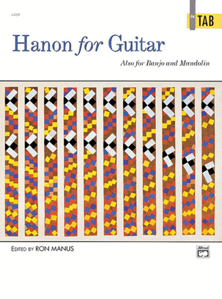 Book cover for Hanon for Guitar - in Tab