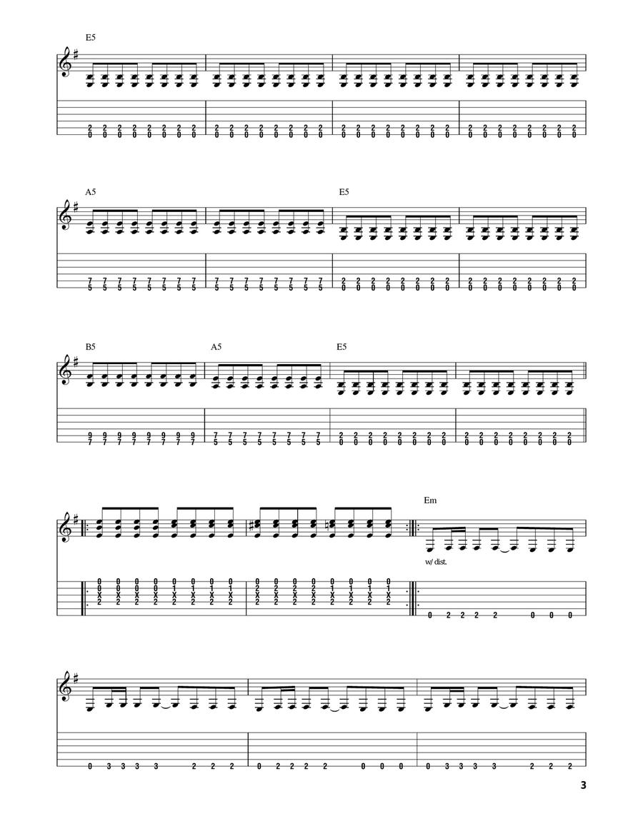 James Bond Theme Acoustic Guitar scores gallery preview page 3