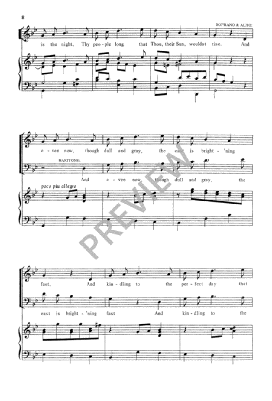 Three Canonic Anthems for Advent 3-Part scores gallery preview page 9