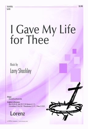 Book cover for I Gave My Life for Thee