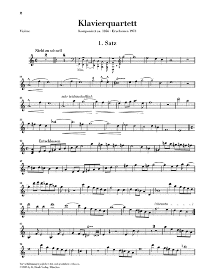 Piano Quartet in A minor Piano Quartet scores gallery preview page 3