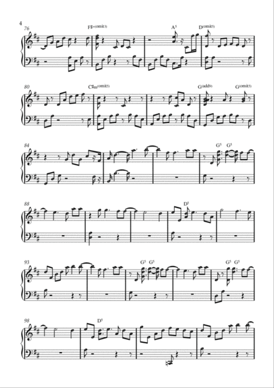 Oceans (where Feet May Fail) Piano Solo scores gallery preview page 4