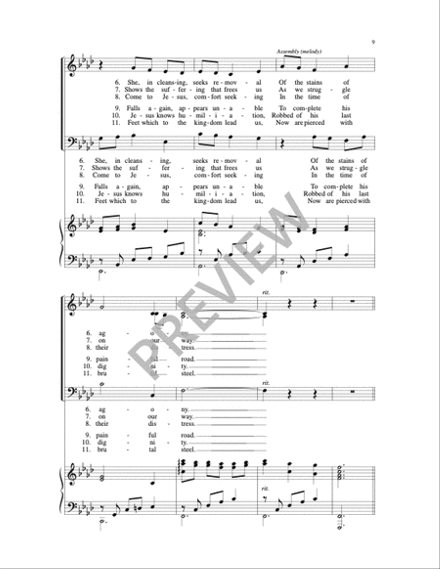 Stations of the Cross 4-Part scores gallery preview page 5