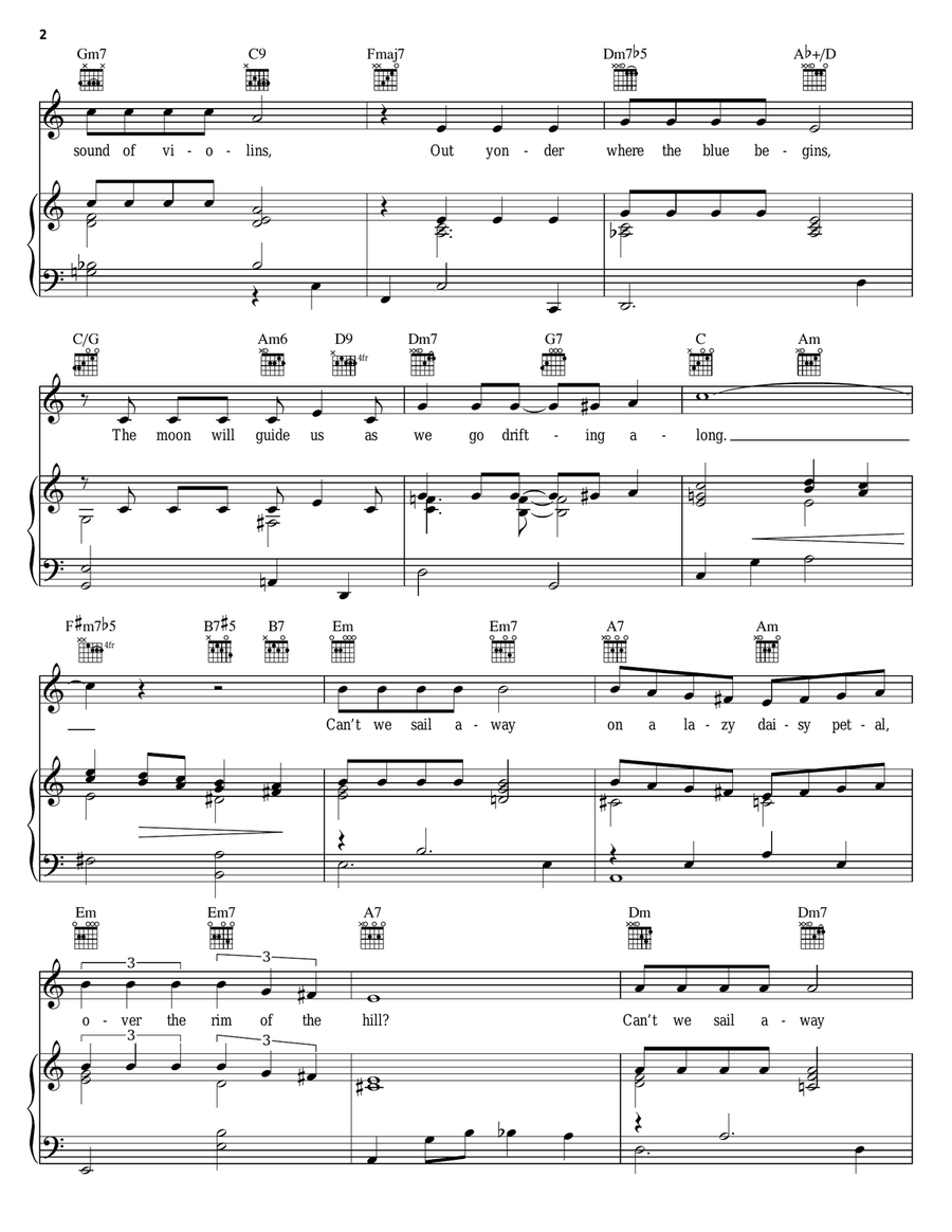Stairway To The Stars Piano, Vocal, Guitar scores gallery preview page 2