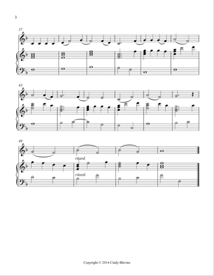 I Gave My Love a Cherry, for Piano and Violin Violin Solo scores gallery preview page 4