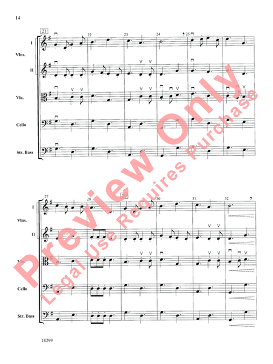 Three Scenes from a Green Valley String Orchestra scores gallery preview page 15