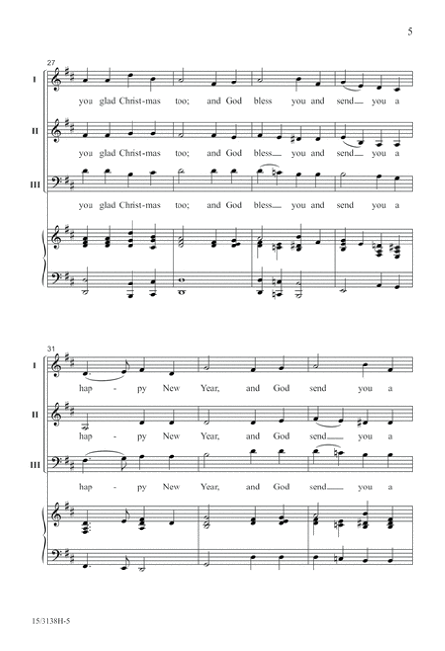 A Caroling Couplet A Caroling Couplet 3-Part scores gallery preview page 5