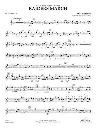 Raiders March (from Raiders Of The Lost Ark) (arr. Jay Bocook) - Bb Trumpet 1