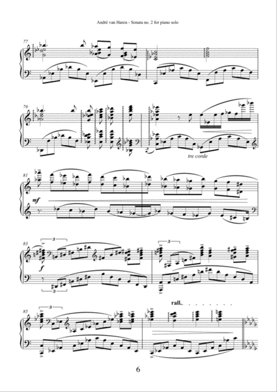 Piano sonata no. 2 in D flat Major - The Golden Anniversary Piano Solo scores gallery preview page 6