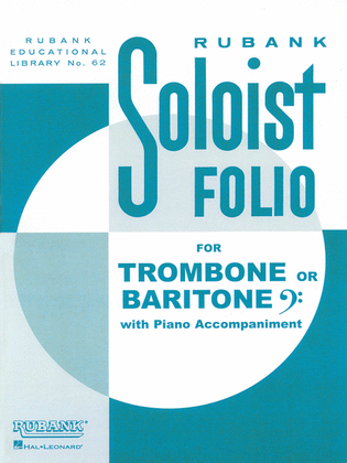 Book cover for Soloist Folio - Trombone/Baritone B.C. and Piano