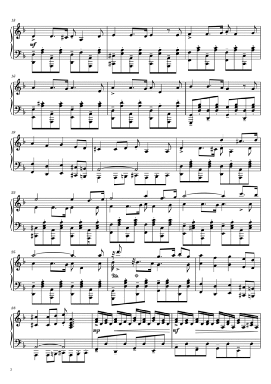 Red Alert 3 Theme Soviet March Piano Solo scores gallery preview page 2