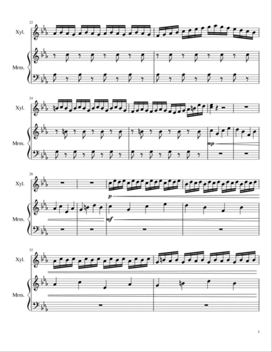 Mallet Duet 1 Percussion scores gallery preview page 3