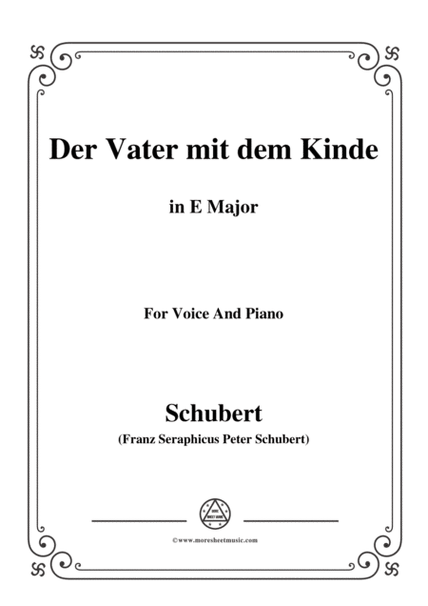 Schubert-Der Vater mit dem Kinde,in E Major,for Voice and Piano image number null