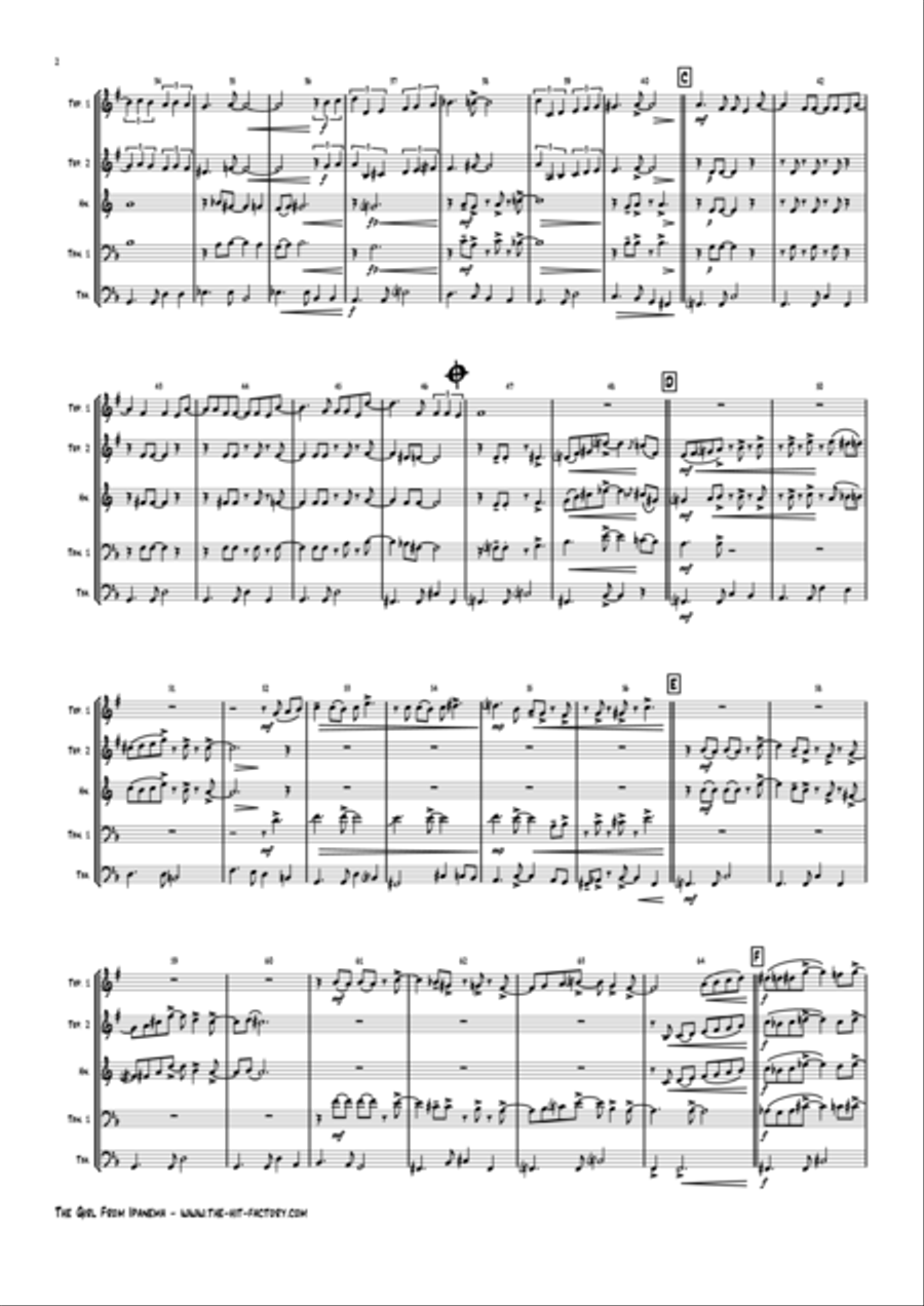 The Girl From Ipanema (Garota De Ipanema) Horn scores gallery preview page 3