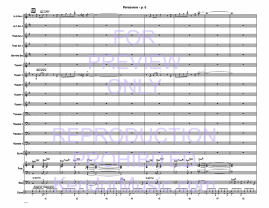 Persevere (Full Score) Jazz Ensemble scores gallery preview page 7