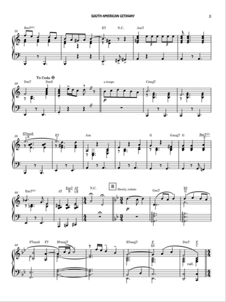 South American Getaway Piano Solo scores gallery preview page 3